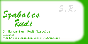 szabolcs rudi business card